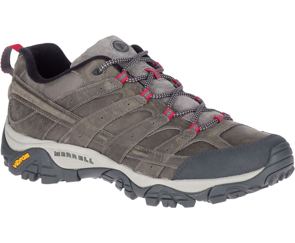 Merrell Hiking Shoes Grey - Moab 2 Prime Waterproof - Mens 74BODFWRX